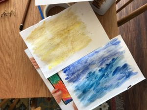 Watercolour with salt